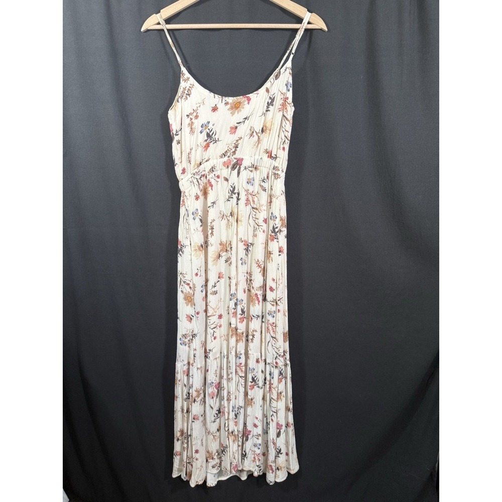 Abercrombie & Fitch‎ Floral Maxi Sundress Tie Neckline Buttons Flowy Womens S